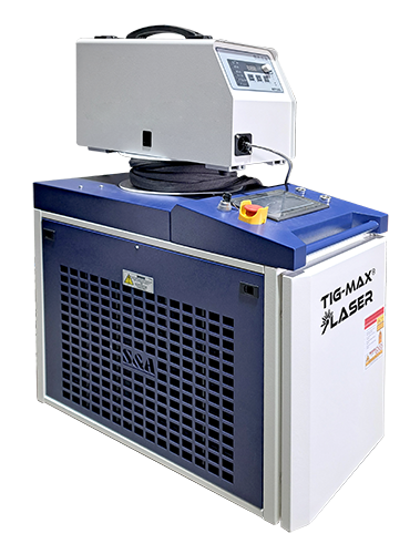 Seitenansicht des TIG-MAX® Laser LK mit aktiver Wasserkühlung und kompaktem Design
